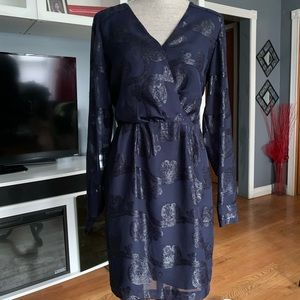 Guess Long Sheer Sleeves Dress